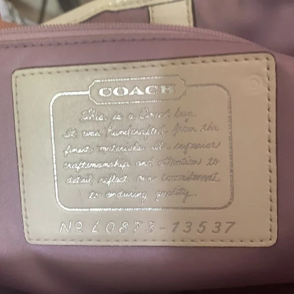 Coach Silver and White Bag Purse - Picture 11 of 12